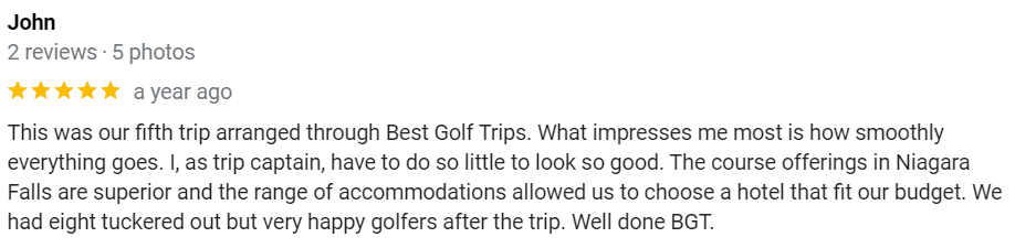 Best Golf Trips review