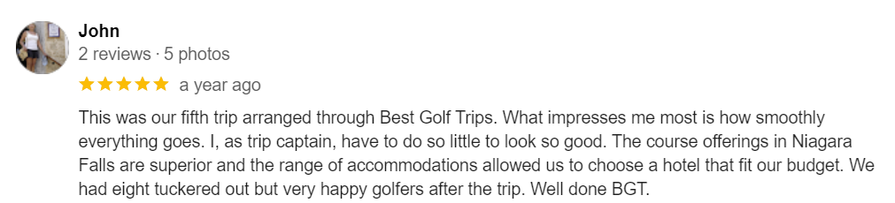 best golf trips review